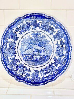 Spode Blue Room Collection "Milking Time" English Countryside Collector Plate